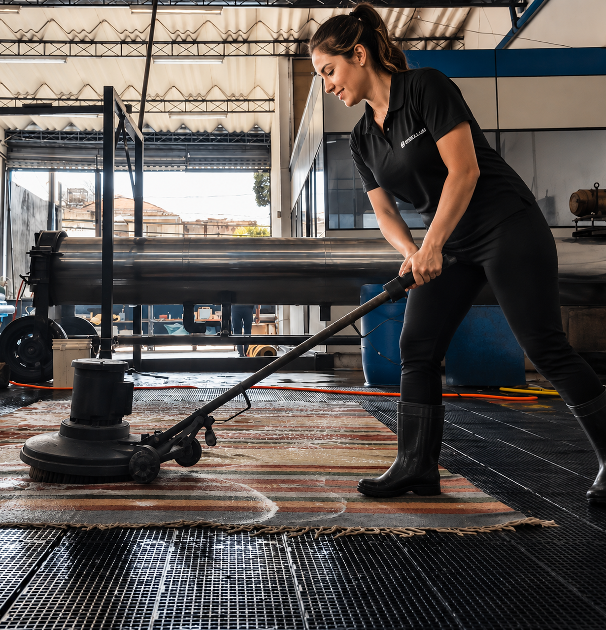 Lavagem profissional de tapete na lavanderia Oficial Clean